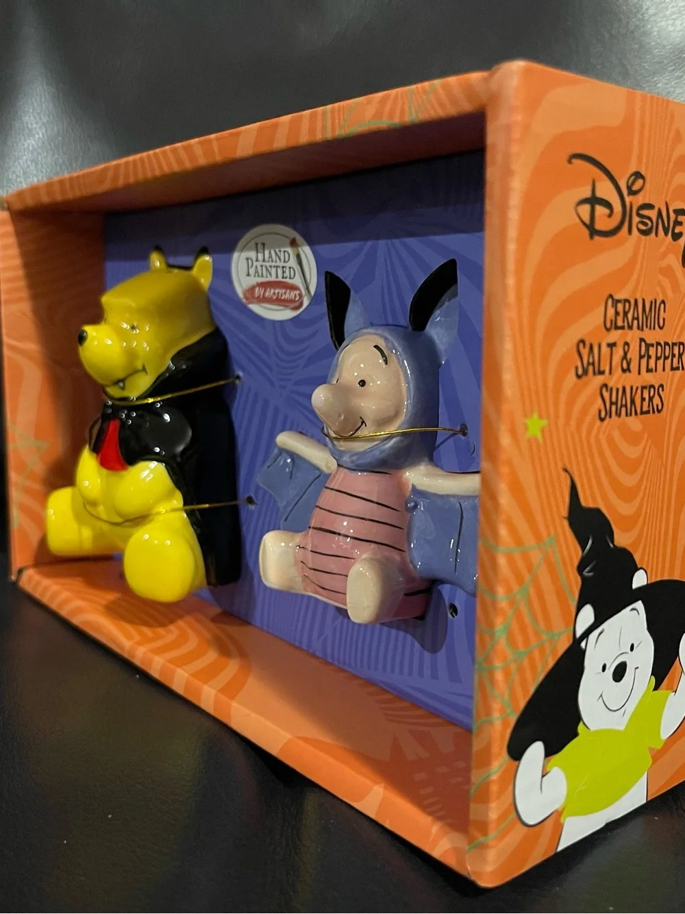 Halloween Disney Winnie The Pooh Bat Salt and Pepper Shakers